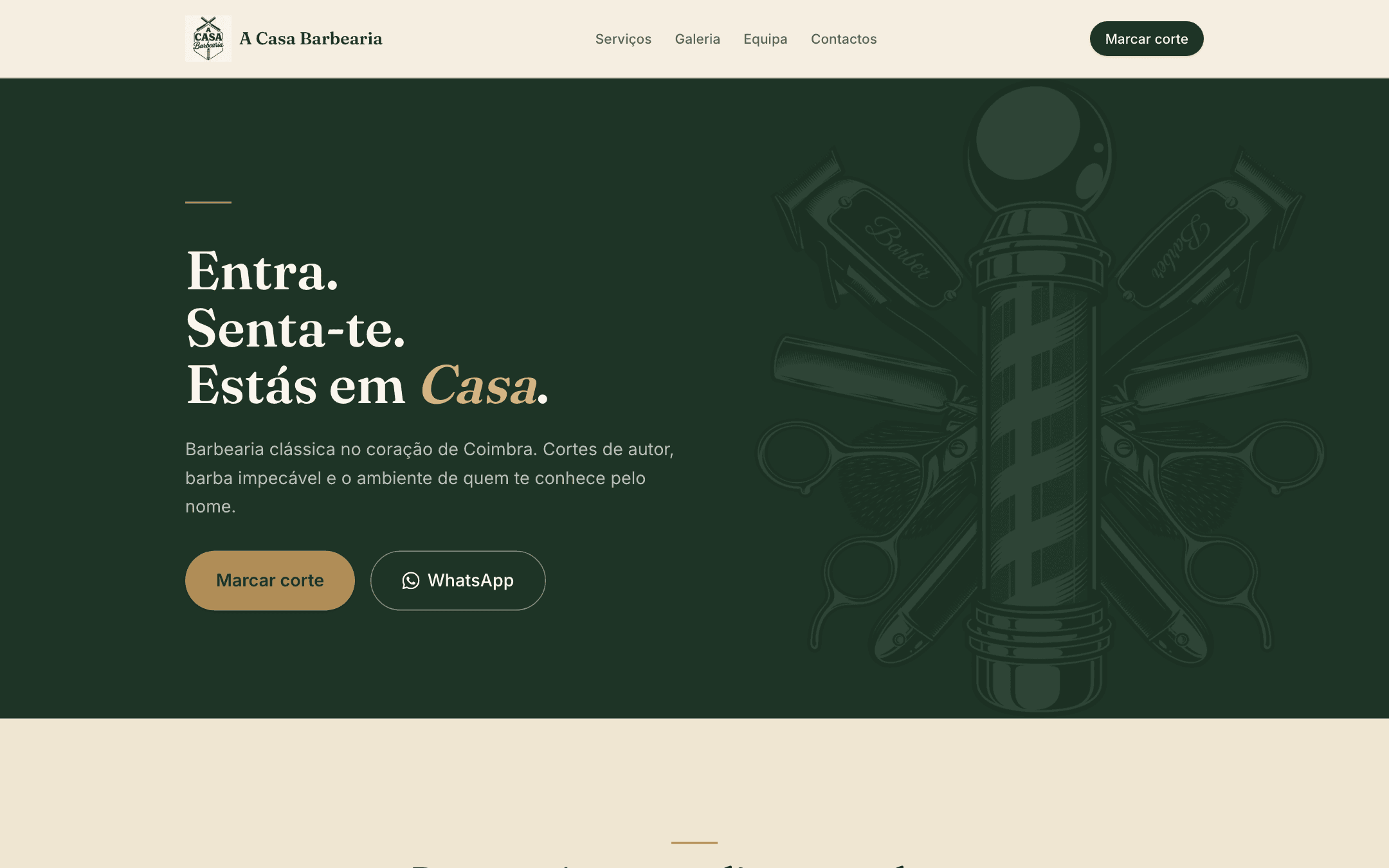 Prévia do projeto A Casa Barbearia